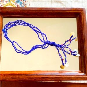 Mother-of-Pearl and Precious Stone Strand Necklace